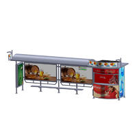 YR-BS-0001 Outdoor stainless steel solar powered advertising bus shelter with vending kiosk