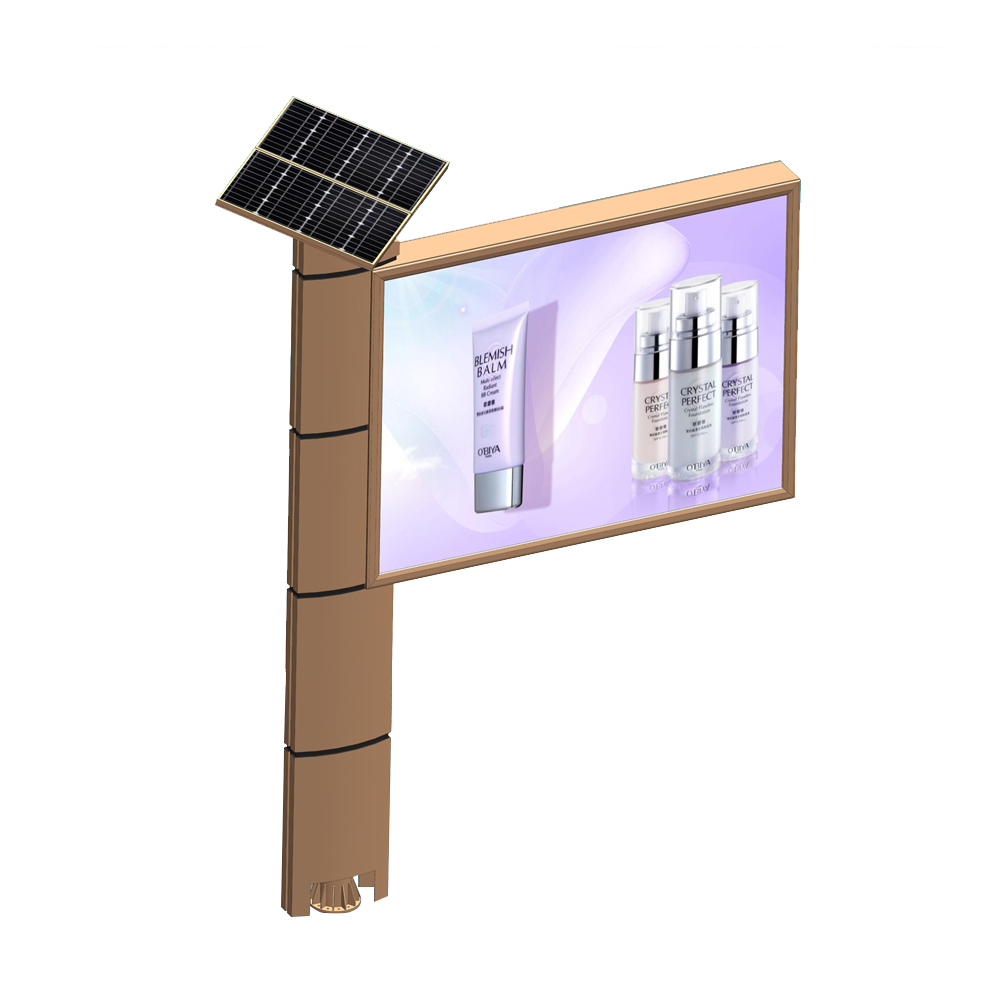 YEROO-BB-0005 Outdoor free standing solar power billboard structure