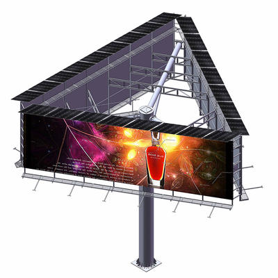 YEROO-B-010 steel structure outdoor three sided unipole billboard