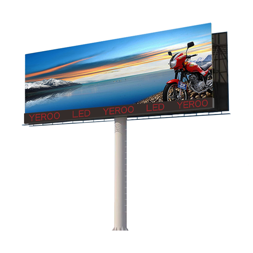 YEROO-LCB-002 Customized single sided outdoor advertising led screen billboard