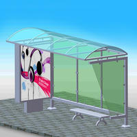 YR-BS-0026 Outdoor advertising bus stop shelter manufacturer