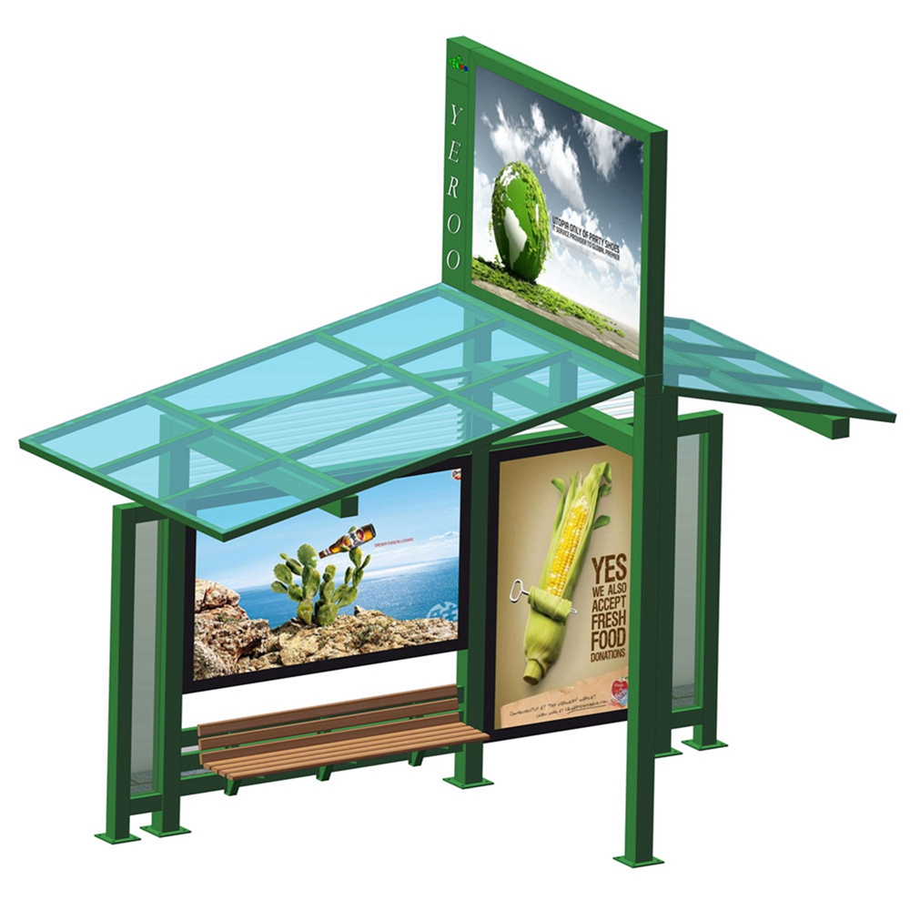 YR-BS-0028 Outdoor advertising light box bus stop shelter station