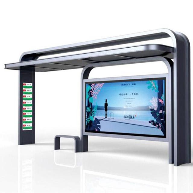 Bus shelter with light box
